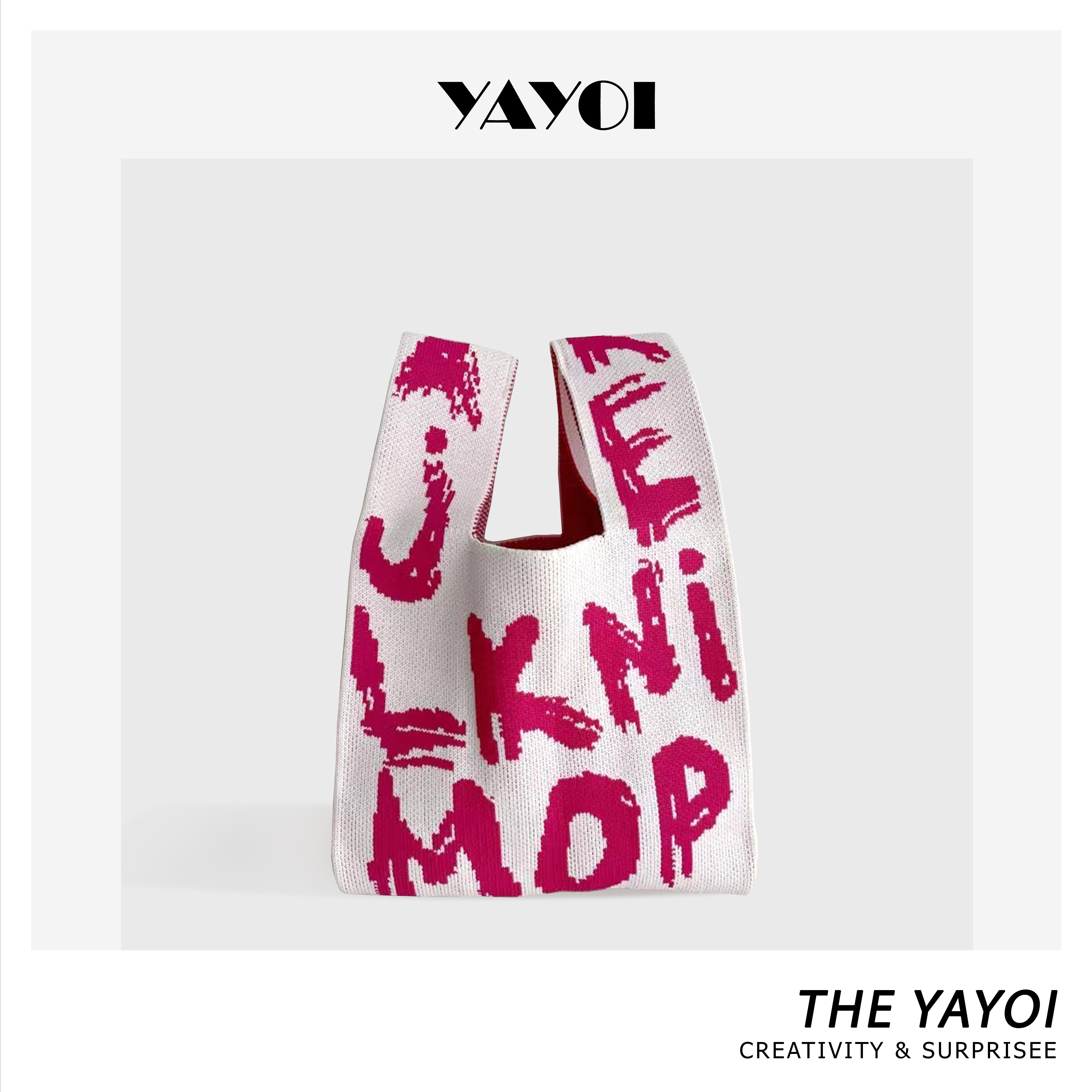 韩版针织毛线手提包可爱饭盒袋送女友礼物伴手礼手拎马甲背心包包