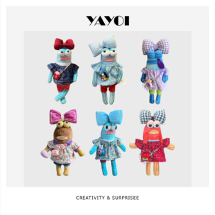 仅娃衣】手作比奇堡打工鱼穿搭丑鱼衣服搭配套装手工娃衣换装着替