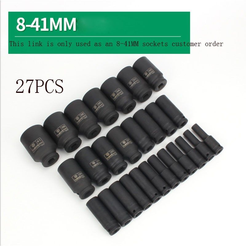8-41MM All Sockets Head 1/2 Inch Deep ImpaOct Sockets Metri