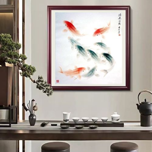 苏绣DIY套件初学材料包 九鱼图 年年有J余 客厅卧室餐厅刺绣装饰