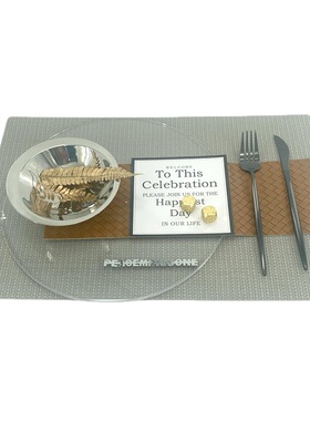 样板房软装饰品轻奢简约餐桌摆件亚克力餐具西餐盘装饰Z品创意高