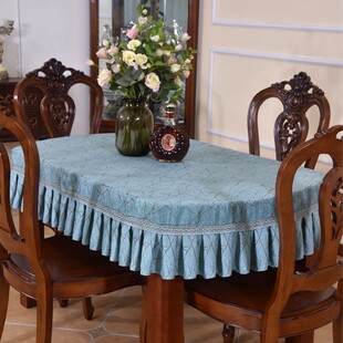 欧式高端奢华布艺椭圆形台布桌布长方形餐桌布方登套X写字台茶几
