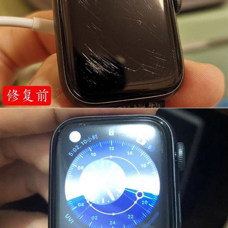苹果手表屏修复iwatc幕玻璃划痕,新表面模糊h镜面抛光翻增亮苹果