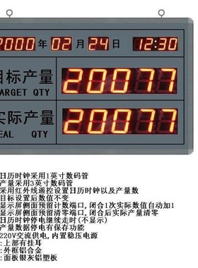 带遥控LEdD数码管LED计数器电子看板生产管理看板电子显示屏服装