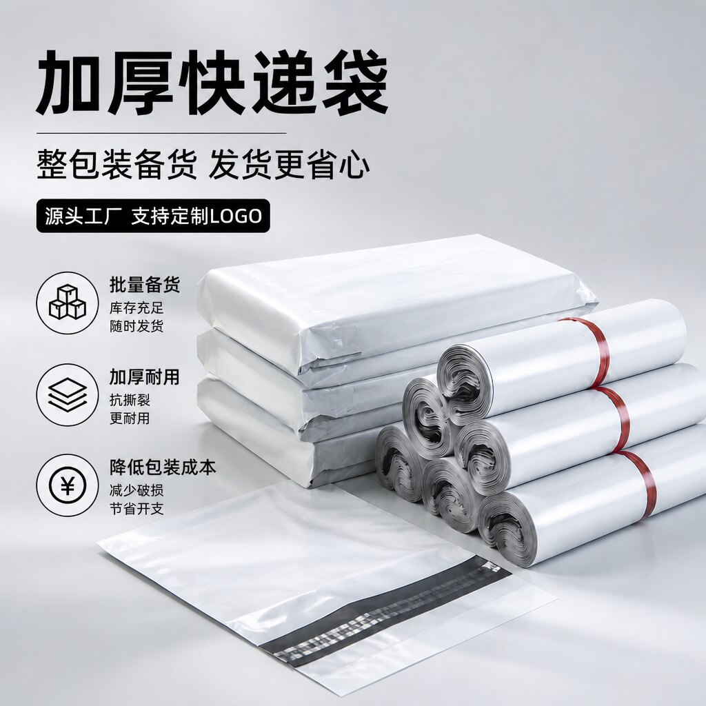 快递袋整包装白色加厚定制logo