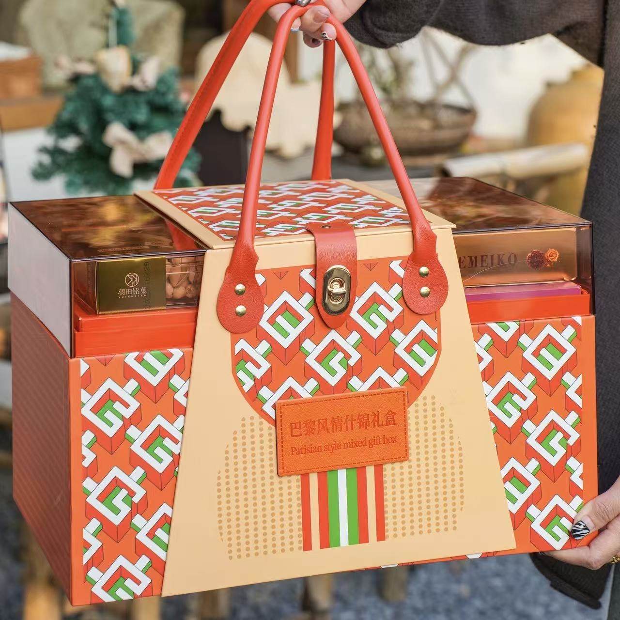 年货礼盒巴黎风情亚克力坚果糖果零食伴手礼过年送礼公司商务团购,节庆用品/礼品,春节礼盒,淘宝优惠券,粉丝福利购,淘宝优惠卷