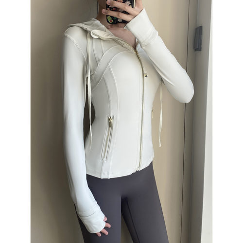 莫希MOXN 大牌同款连帽瑜伽服春秋女上衣外套健身运动跑步修身
