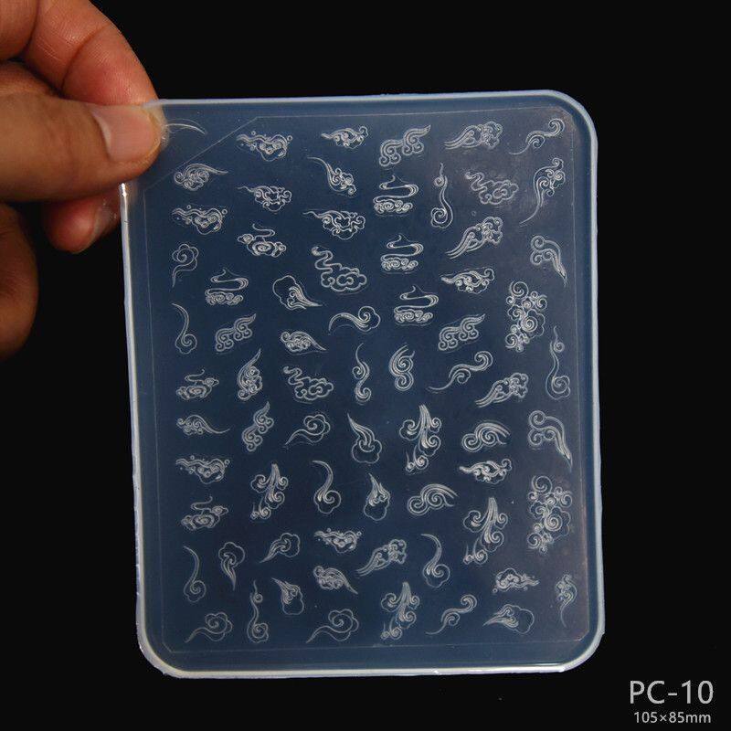 diy粘土古风浮雕硅胶模具 树脂粘土软陶美甲透明浮雕蕾丝硅胶模具