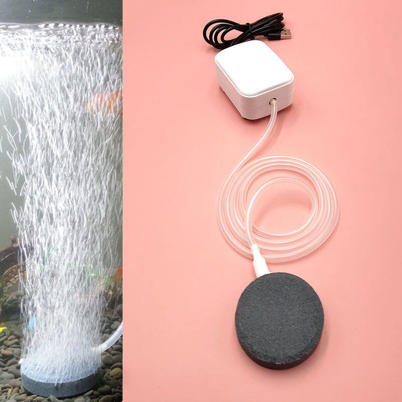 超静音USB鱼缸氧气泵小型迷你家用养鱼充氧泵户外便携打氧制氧机