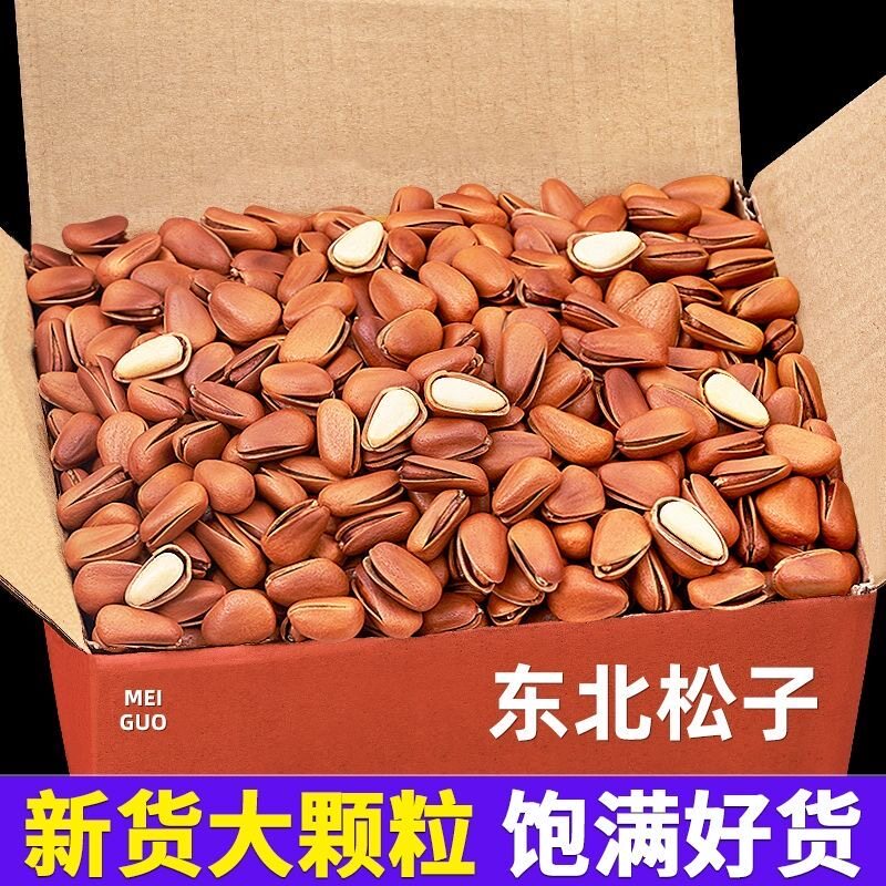 东北松子新货开口松子干果年货大礼包特产坚果零食批发手剥炒货