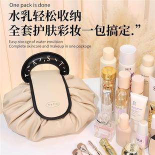 轻奢懒人化妆包便携大容量防水收纳简约都市ins风旅行化妆包 新款