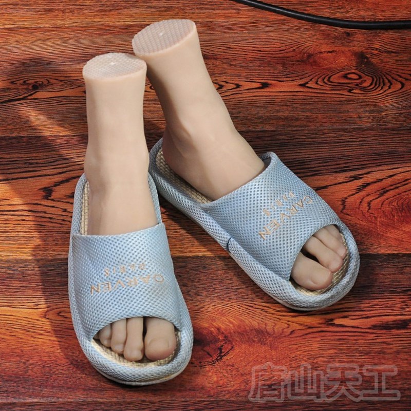 男脚模型仿真人足模44码脚模白袜子帅哥脚模具424T3码鞋袜拍摄道