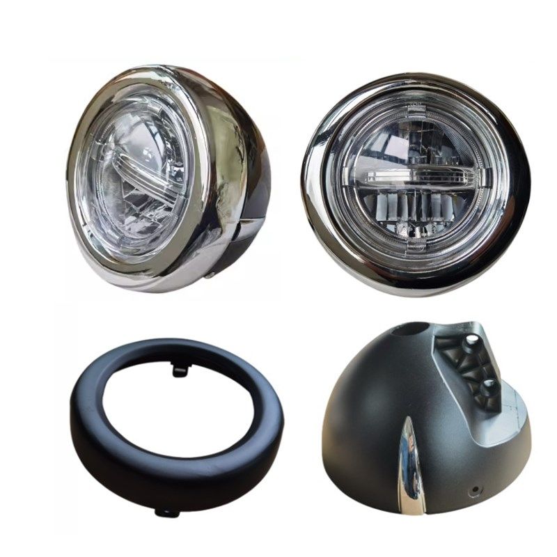 雷克机车雷卡迪RXm3 RX7大灯摩托车前组合灯复古版前照明透镜总成