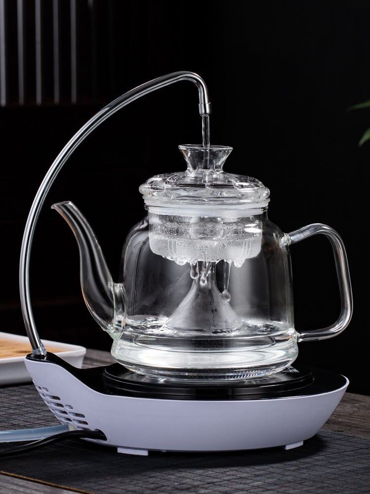 加厚蒸茶壶蒸汽煮茶器家用全自动上水电陶炉大容量耐热玻璃养生壶
