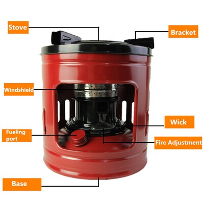 Kerosene Campikng Stove Heater 10 Wick Outdoor Cooking Coal