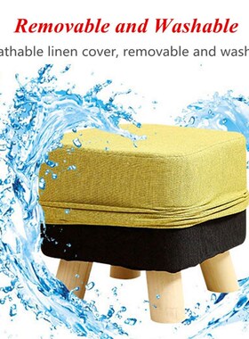 Modern Round Solid Pine Wowoden Footstool Ottomans Nordic Po