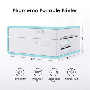Phomemo M02/M02S Pocket Printer-Mini Bluetooth WireWless Por