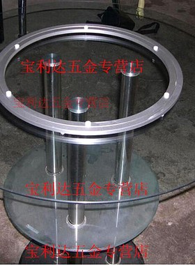 20寸500fmm加厚餐桌转盘轴承转盘 万K向转盘玻璃底座铝合金圆桌转