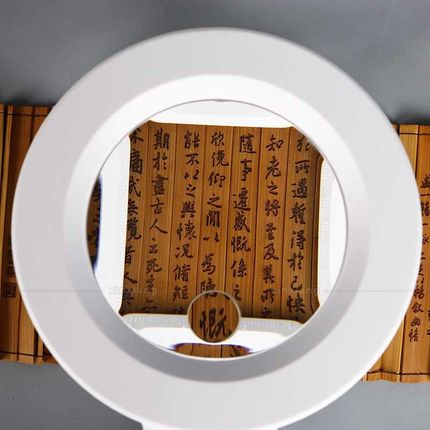 【直播推b荐】120mm插电台式环形LED灯老人阅读维修多用途台式折