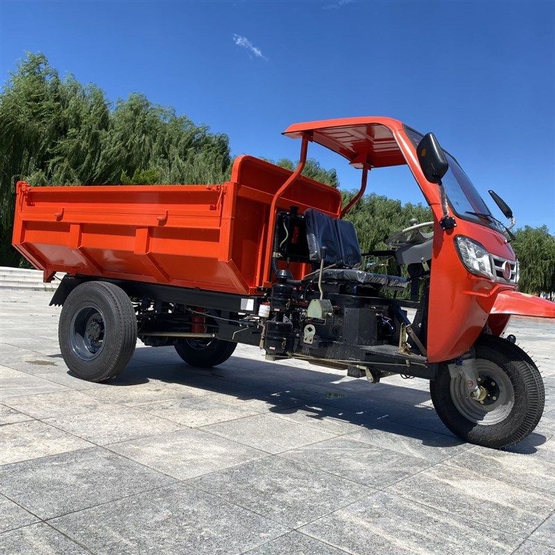 柴油三轮车工程爬坡翻斗养殖y载重自卸翻斗车建筑工地农用马子