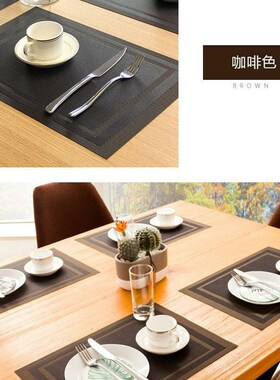 中式餐垫防水防油中国风PuVC防滑防烫西餐垫杯垫新中式吃饭隔热垫