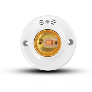 新款 奥2迹声光控灯座n楼道走廊声控ed延时开感应l灯关头e7自动螺