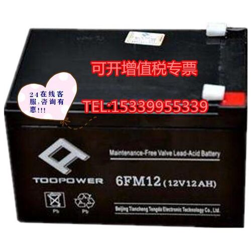 TOOPOWER天力6FM17蓄电池12V17AH直流屏L配电箱消防主机EPS系统UP