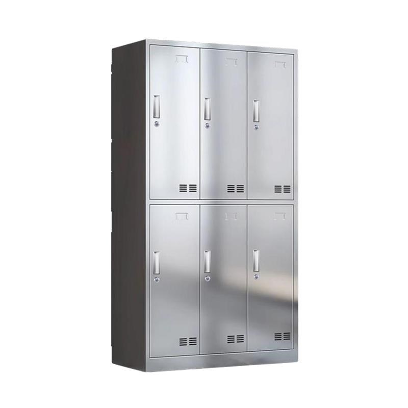 不锈钢更a衣柜食堂员工碗柜餐盘柜浴室无尘车间多门带锁储物柜
