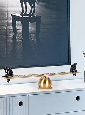 欧式轻奢时尚精美k圆球平梯摆件电镀拉丝防锈防潮样板房装饰摆件