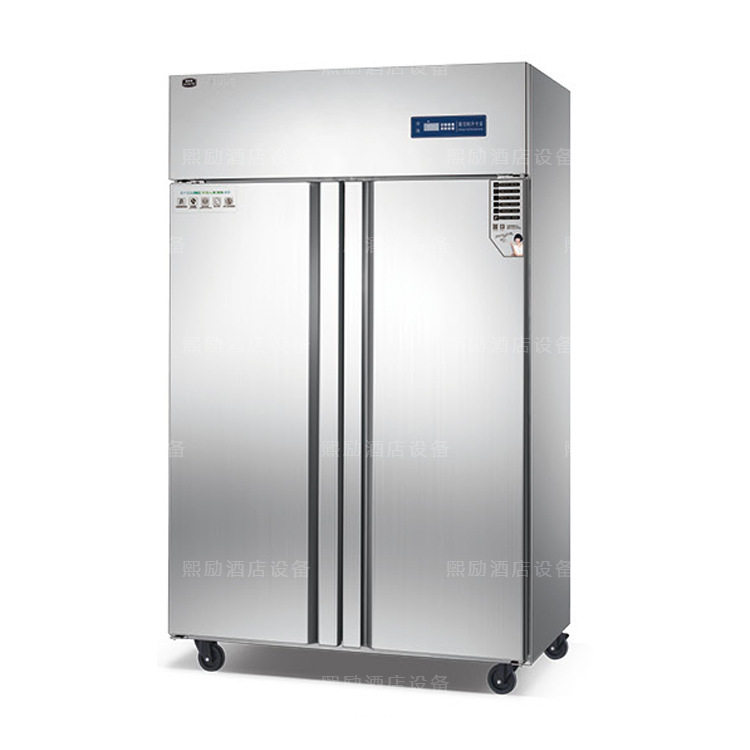 奥斯特商用不锈钢双门冷藏冰箱 酒店食堂饭馆餐厅大二门保鲜冰柜