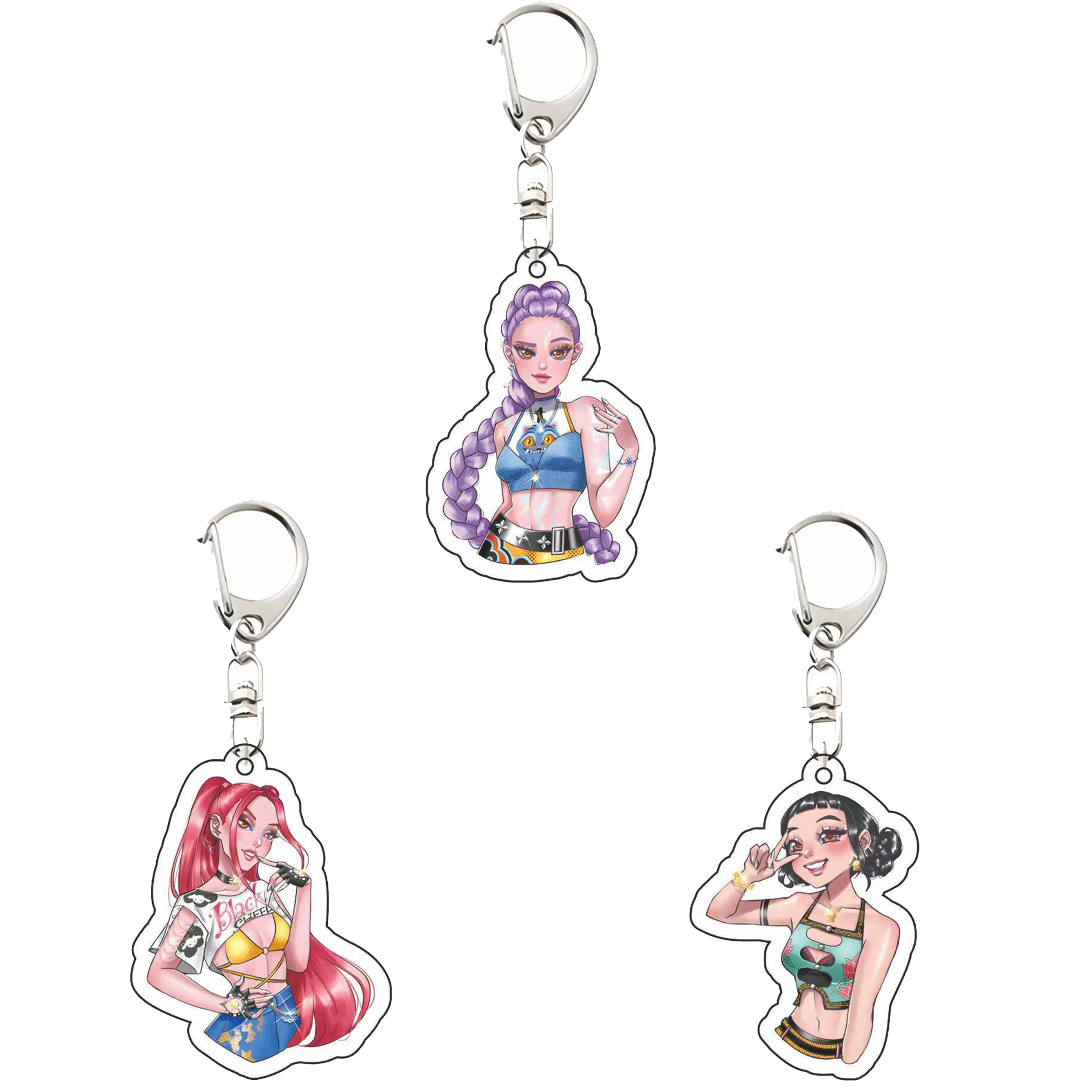 KPOP猎魔女团周边亚克力钥匙扣挂件学生书包高颜值可爱装饰小礼物