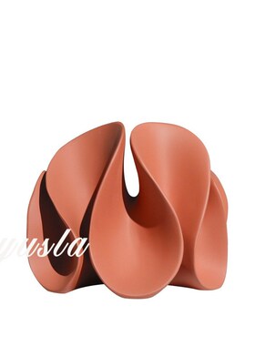 简约现代轻奢树脂艺术摆件v家居客厅玄关柜售楼处样板房间软装饰