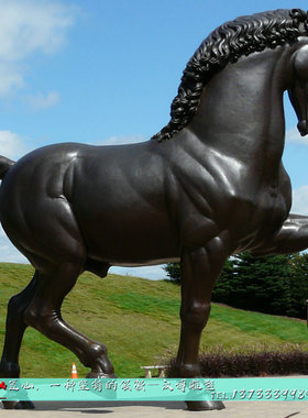 玻璃钢马雕塑定制k大型田园园林现代景观小品定制广场装饰彩绘摆