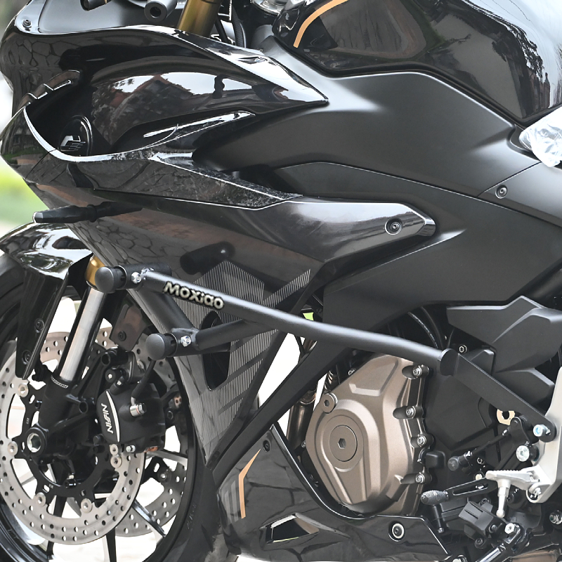 适用于钱江赛450弹簧头保险杠B防摔棒防撞竞技护杠QJ机车改装件