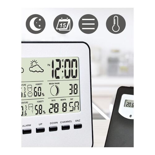 Indoor dOutdoor Weather Station + 100m  Sensor Thermometer H