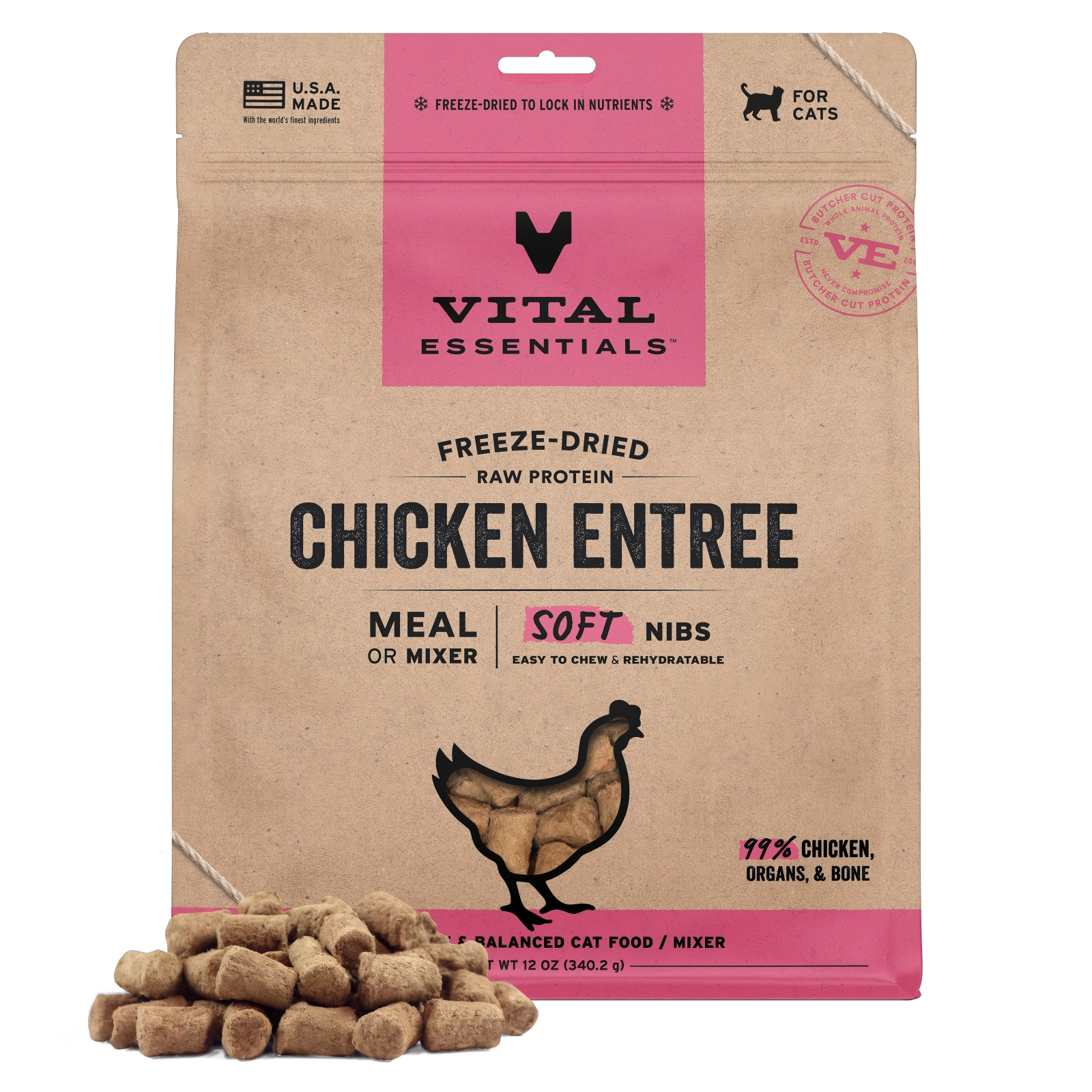 ve新款软肉粒猫用主食冻干猫粮
