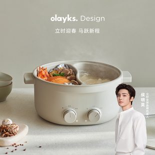 【秒杀限购1台】olayks立时6L大容量2025新款鸳鸯电火锅家用双控