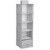 Five-Tier Gray Hanging Organizer + 1 Gray Drawer Unit