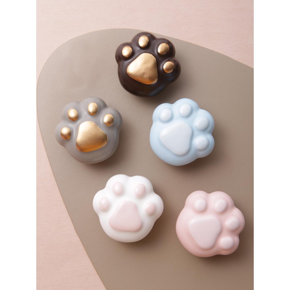 星翡家居可爱风猫爪拉手儿童房衣柜把手女孩陶瓷抽屉柜门卡通彩色