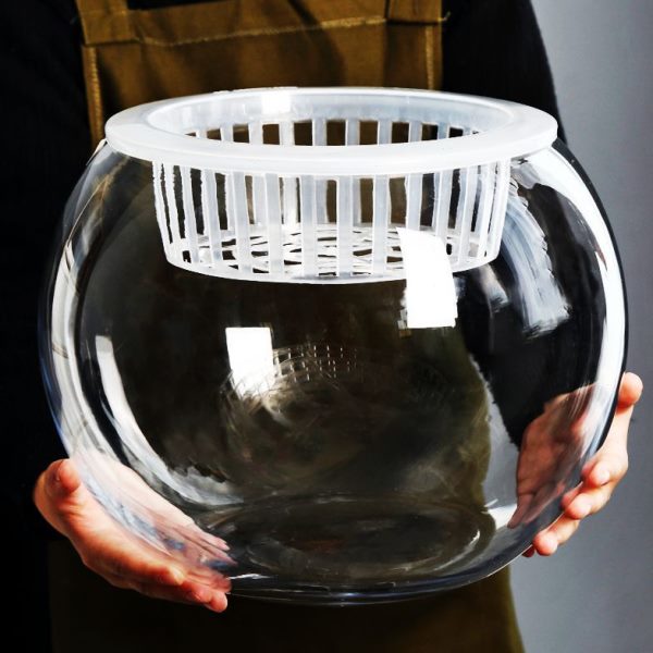 器大鱼缸室内摆件皿透明花瓶养鱼容水养绿萝花盆水培植物玻璃瓶器