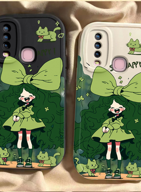 VIVOY12#2019手机壳Y15硅胶Y17全包Y30g软壳Y31S防摔Y31S标准版T1T2版网红爆款Y30个性少女高级插画蝴蝶女孩