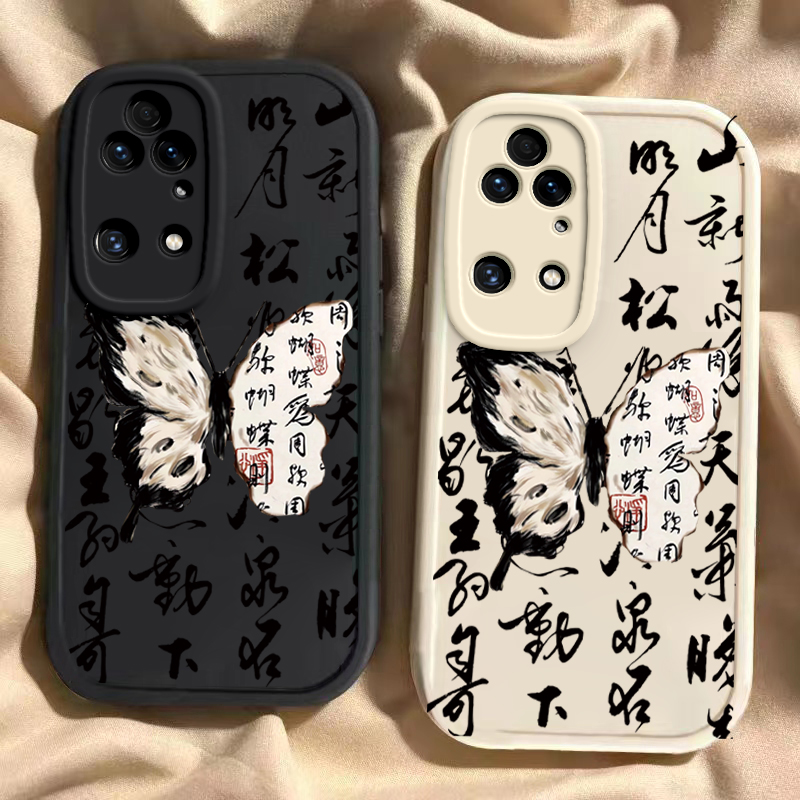 华为P50硅胶中国风手机壳钢化膜