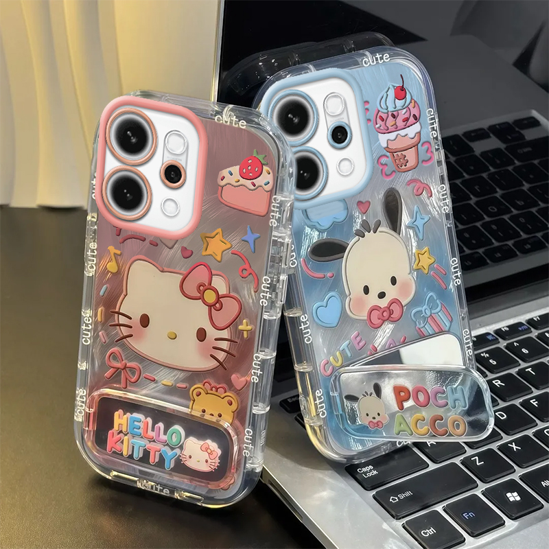 OPPOreno8透明镜面支架手机壳