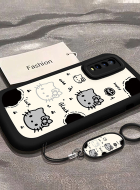 适用VIVOY12#2019手机壳Y15硅胶Y17全包Y19软壳Y20防摔外壳网红Y30爆款Y30g动漫Y30标准版男女新年黑色KT猫