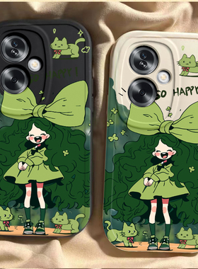 OPPOA2新款A2pro手机壳A2X硅胶A2M全包A8防摔A83防滑F9个性F11少女甜美F19pro+时尚潮流网红流行插画蝴蝶女孩