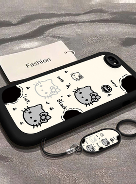 适用vivoY66/i手机壳Y67硅胶Y67a全包Y70s防摔Y70t网红Y71t时尚Y72tY73t创意Y73sY75S/Y76s新年卡通黑色KT猫