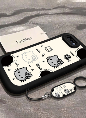 适用OPPOA5/PRO/S/活力版手机壳A6max/i可爱A52/A53S硅胶全包A55S直边A56S网红A57时尚A58X男女新年黑色KT猫