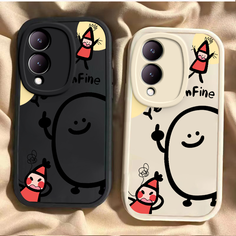 VIVO硅胶卡通可爱手机壳钢化膜