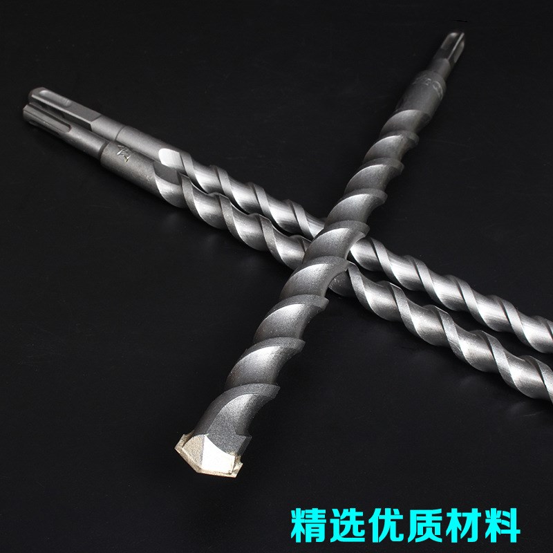 5ZV7方柄加长超长电锤钻头600mm圆柄两 穿墙冲击钻头混凝土钻