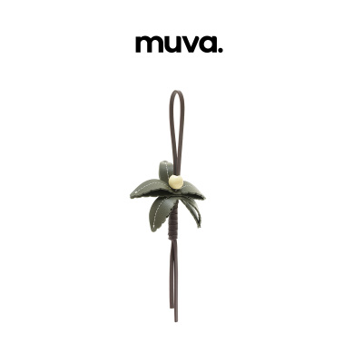 muva.配饰 小众设计皮质椰子树包挂件复古手工编织挂饰2026年新品
